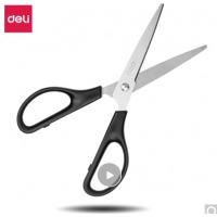 得力(deli)170mm办公家用生活剪刀 1把 办公用品 黑色0603